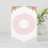 ハイチェア1stバースデーバナー木版文字0 招待状 (スタンド正面)