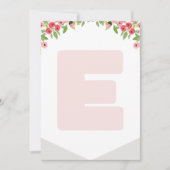 ハイチェア1stバースデーバナー木版文字E 招待状 (正面)