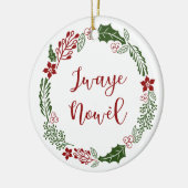 ハイチクレオールメリークリスマスリースジュウェイノウエル セラミックオーナメント (左)