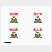 ハイチグランジコート・オブ・アームズデザイン 楕円形シール (シート)