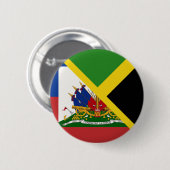 ハイチジャマイカ国旗 |ハーフジャマイカハイチ 缶バッジ (正面&裏面)