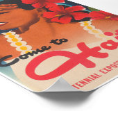 ハイチレトロヴィンテージ旅行ポスター ポスター (角)