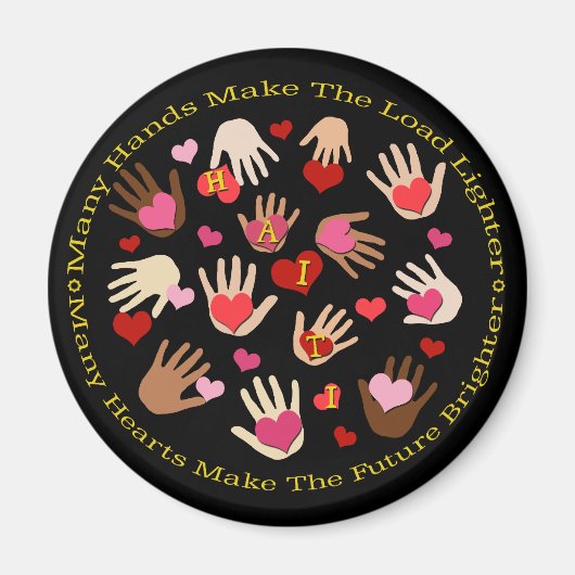 ハイチレリーフ、 浮き彫りバレンタイン冷蔵庫用マグネット マグネット (正面)