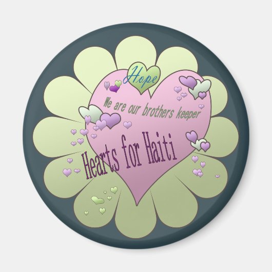 ハイチレリーフ、 浮き彫りバレンタイン冷蔵庫用マグネット マグネット (正面)