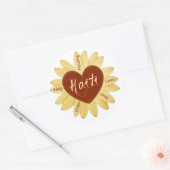 ハイチレリーフ、 浮き彫りバレンタイン ラウンドシール (封筒)