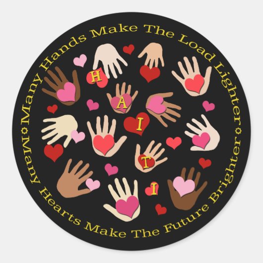 ハイチレリーフ、 浮き彫りバレンタイン ラウンドシール (正面)