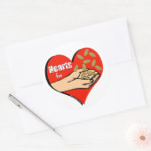 ハイチレリーフ、 浮き彫りバレンタイン ラウンドシール (封筒)