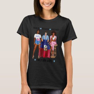 ハイチ人妻 ハイチからの愛国的な黒人女性 Tシャツ