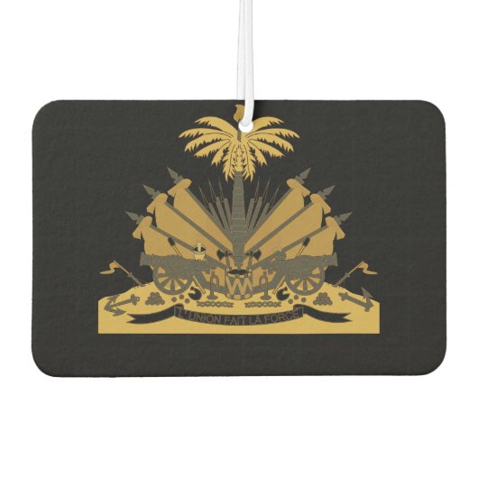 ハイチ人 – コート・オブ・アームズTシャツ カーエアーフレッシュナー (正面)