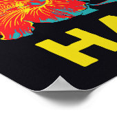 ハイチ典型的カリブのなハイビスカス ポスター (角)