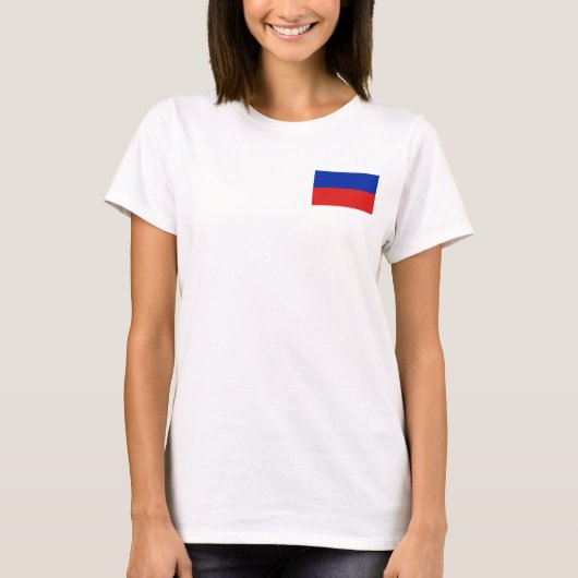 ハイチ国旗と地図dk Tシャツ (正面)