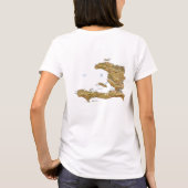 ハイチ国旗と地図dk Tシャツ (裏面)