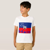 ハイチ国旗のキッズtシャツ tシャツ (正面フル)