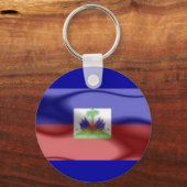 ハイチ国旗のキーチェーン キーホルダー (正面)