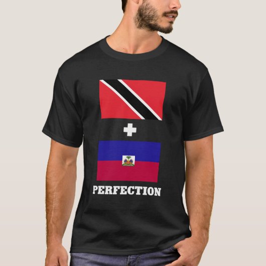 ハイチ国旗のトリニダード・トバゴの完璧 Tシャツ (正面)
