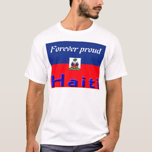ハイチ国旗のメンズtシャツ tシャツ (正面)