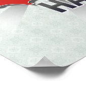 ハイチ国旗の地図2.0 ポスター (角)