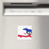 ハイチ国旗の地図HT マグネット (インサイチュ (食洗機))