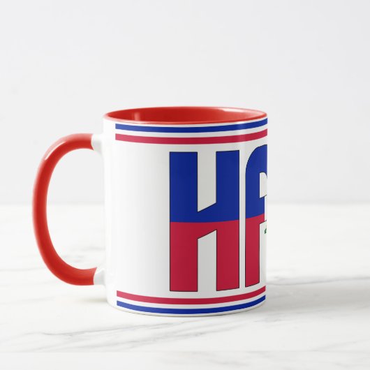 ハイチ国旗の愛国的なコーヒー マグカップ (左)