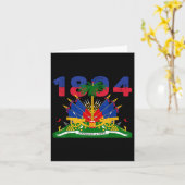 ハイチ国旗プライド1804独立記念日ハイチ・ロー カード (黄色い花)