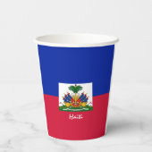 ハイチ国旗紙カップ&ハイチパーティー/スポーツ 紙コップ (裏面)