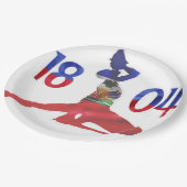 ハイチ国旗1804ネグマウォン |ハイチ独立 ペーパープレート (アングル)