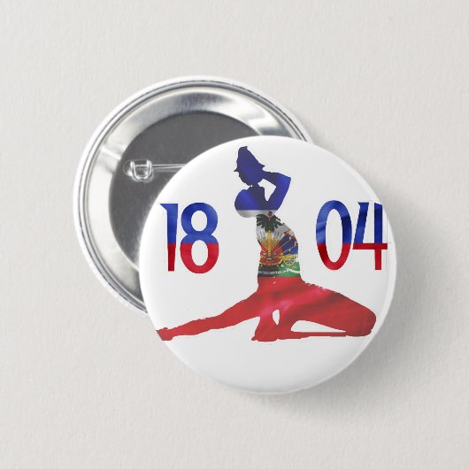 ハイチ国旗1804ネグマウォン |ハイチ独立 缶バッジ (正面&裏面)