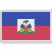 ハイチ国旗 シール (正面)