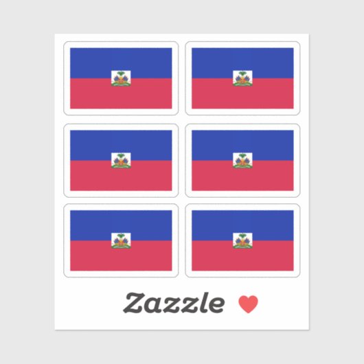 ハイチ国旗 シール (シート)