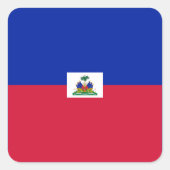 ハイチ国旗 スクエアシール (正面)