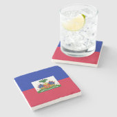 ハイチ国旗 ストーンコースター (横)