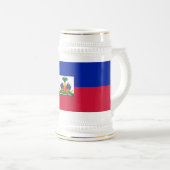 ハイチ国旗 ビールジョッキ (正面右)