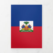 ハイチ国旗 三つ折りカード (カバー)