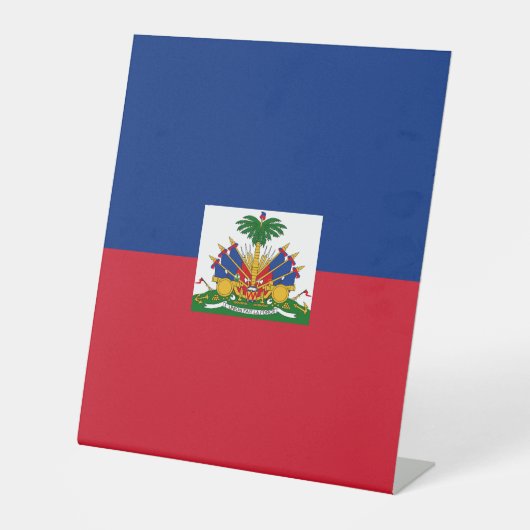 ハイチ国旗 台座サイン (正面)
