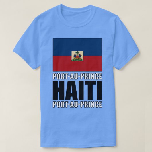ハイチ国旗 Tシャツ (デザイン正面)