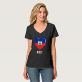 ハイチ国旗 Tシャツ (正面フル)