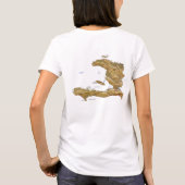 ハイチ国旗x地図Tシャツ Tシャツ (裏面)