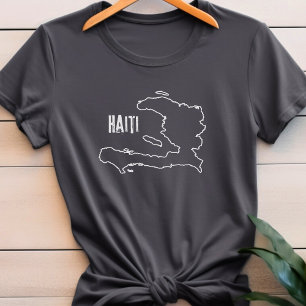 ハイチ国縁ど地図ハイチ州概要境界 Tシャツ