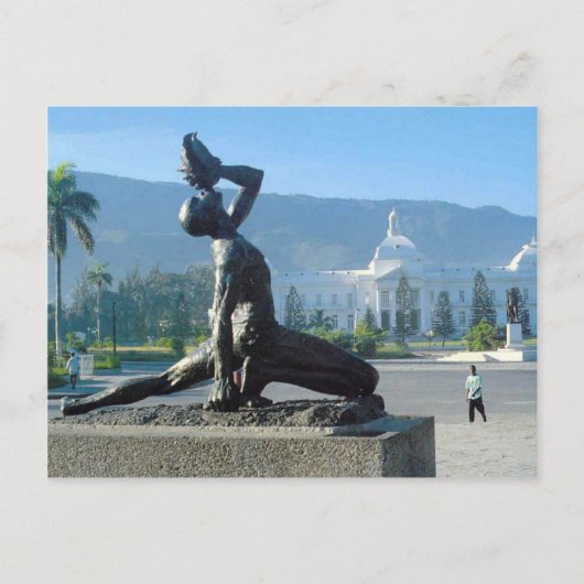 ハイチ地震レリーフ、 浮き彫り ポストカード (正面)