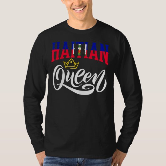 ハイチ女王ハイチ国旗 Tシャツ (正面)