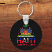 ハイチ島キュート・ハイチ独立記念日 キーホルダー (正面)