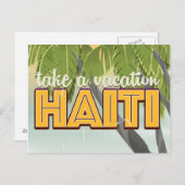 ハイチ旅行のポスターに休暇をとる ポストカード (正面/裏面)