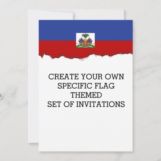 ハイチ旗 招待状 (正面)