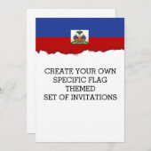 ハイチ旗 招待状 (正面/裏面)