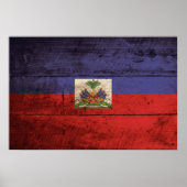 ハイチ旧木目に関する国旗 ポスター (正面)