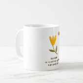 ハイチ母の日：水彩花と蜂 コーヒーマグカップ (正面左)