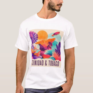 ハイチ現代カリブ海コラージュTシャツ Tシャツ