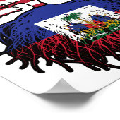 ハイチ系アメリカ人Tree Roots Flag ポスター (角)