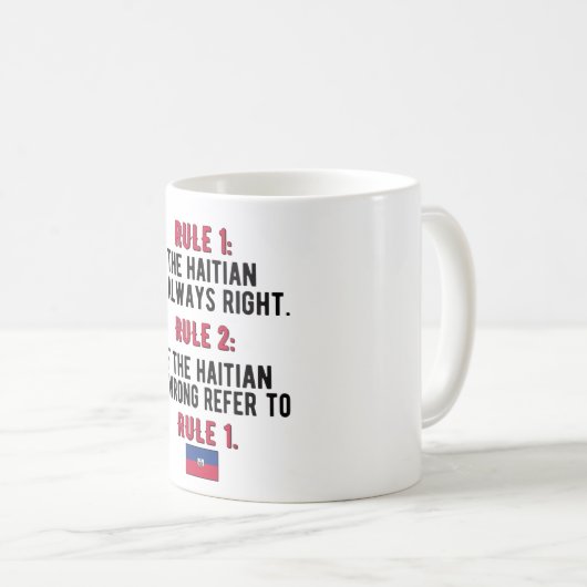 ハイチ誇りを持ったのルーツハイチ国旗ハイチ伝統 コーヒーマグカップ (正面右)