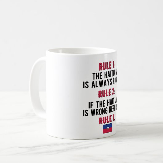 ハイチ誇りを持ったのルーツハイチ国旗ハイチ伝統 コーヒーマグカップ (正面左)